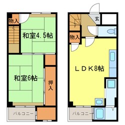 ビレッジハウス加賀田　2号棟の物件間取画像